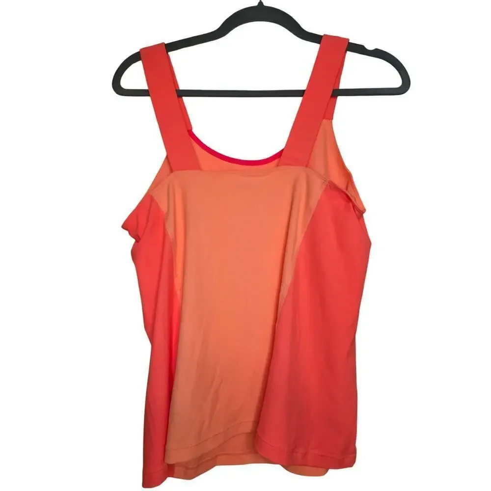 Xersion Womens Orange & Pink Medium Support Bra Tank Top L - Picture 11 of 11